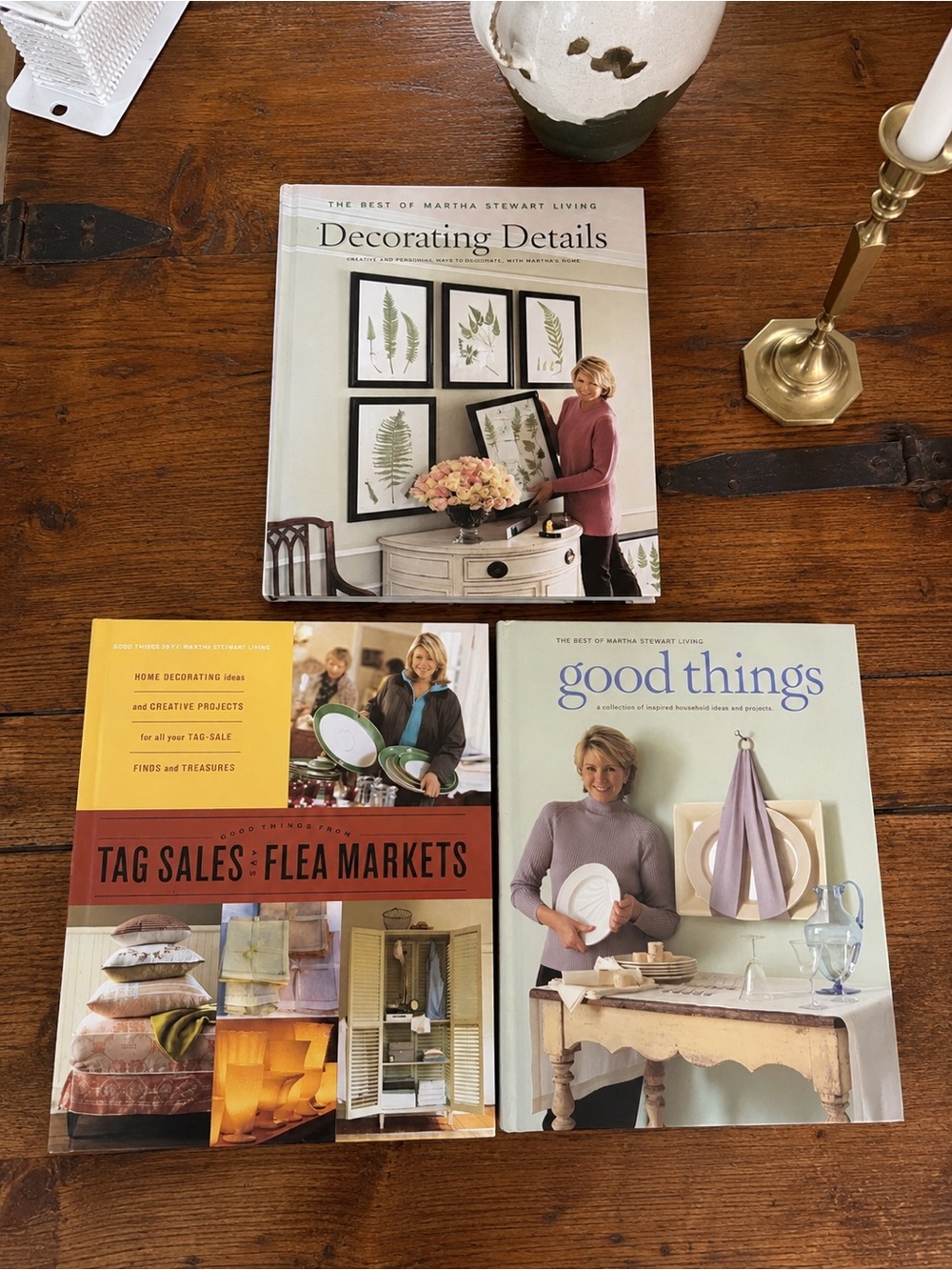 Vintage Martha Stewart Living Hard Cover Set of 3 Home Decor.